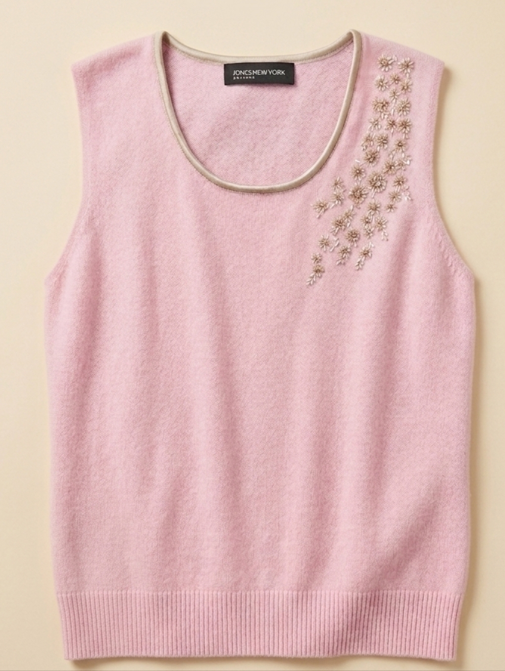 Jones of New York Beaded Sweater Vest